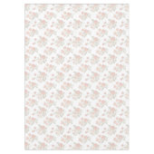 Vintage pink tablecloth, floral tablecloth テーブルクロス (正面)