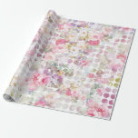 Vintage Pink Watercolor Roses Floral Polka Dots ラッピングペーパー<br><div class="desc">A vintage girly pink watercolor cute roses floral with polka dots pattern. A shabby chic elegant roses pattern design on pink pastel colors polka dots background. Get this chic girly pink cute floral  design for her or anyone on any occasion. The perfect sweet romantic gift idea.</div>