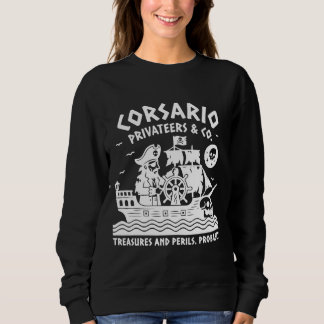 Vintage Pirate Linocut Shirt - Corsario Privateers スウェットシャツ