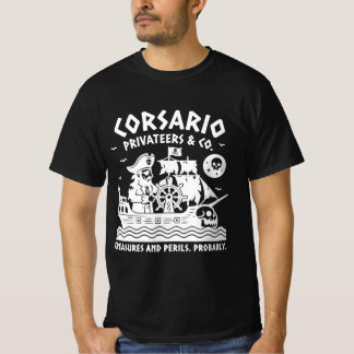 Vintage Pirate Linocut Shirt - Corsario Privateers Tシャツ
