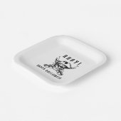 Vintage Pirate Skull Halloween ペーパープレート (傾斜あり)