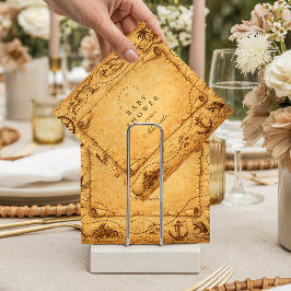 Vintage Pirate Treasure Map Baby Shower スタンダードカクテルナプキン