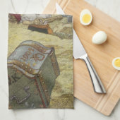 Vintage Pirates, William Kidd Burying Treasure キッチンタオル (四つ折り)