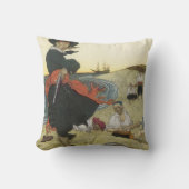 Vintage Pirates, William Kidd Burying Treasure クッション (正面)