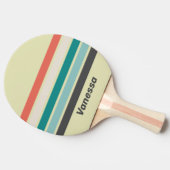 Vintage Pistachio Across Striping with Name 卓球ラケット (横)