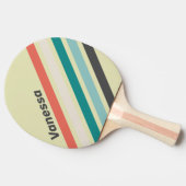 Vintage Pistachio Angled Striping with Name 卓球ラケット (横)