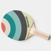 Vintage Pistachio Circle Stripe with Name 卓球ラケット (横)