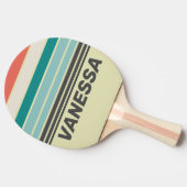 Vintage Pistachio Horizon Striping with Name 卓球ラケット (横)