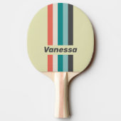 Vintage Pistachio Pin Striped with Name 卓球ラケット (裏面)