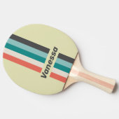 Vintage Pistachio Pin Striped with Name 卓球ラケット (横)