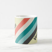 Vintage Pistachio Stripes with Name コーヒーマグカップ (中央)