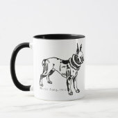 Vintage Pitbull Art Personalized Mug マグカップ (左)
