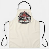 Vintage Pitmaster BBQ Logo Personalized エプロン (正面)