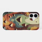 Vintage Pixel-Arcade Fantasy Canyon iPhone 16ケース (裏面横)