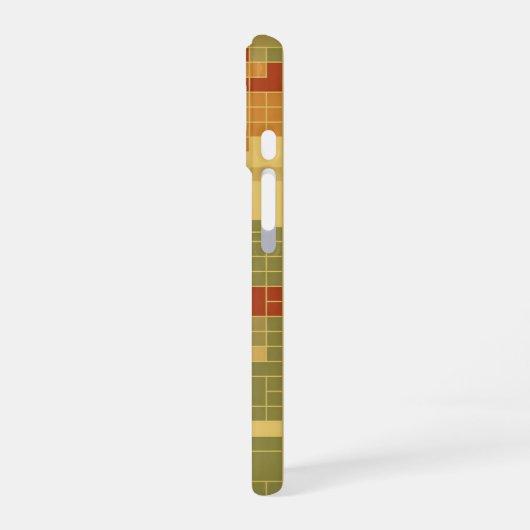 Vintage Pixel Grid iPhone 16ケース (左側面)