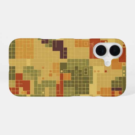 Vintage Pixel Grid iPhone 16ケース (裏面横)
