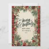 Vintage Plaid Christmas シーズンカード (正面)