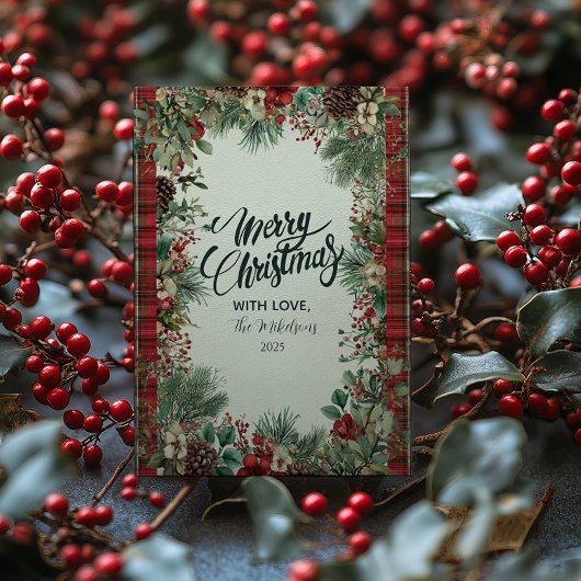 Vintage Plaid Christmas シーズンカード