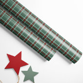 Vintage Plaid Christmas Wrapping Paper - Sage ラッピングペーパー