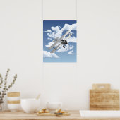 Vintage Plane ポスター (キッチン)