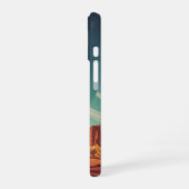 Vintage Planet Behind the Cliffs iPhone 16ケース (左側面)