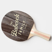 Vintage Planks Retro Family Name & Year 卓球ラケット (横)