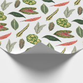 Vintage Plant Leaf Novelty Wrapping Paper - White ラッピングペーパー (角)