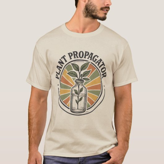 Vintage Plant Propagator Badge Tシャツ (正面)