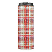 Vintage Plum Peach Grape Retro Plaid  タンブラー (裏面)