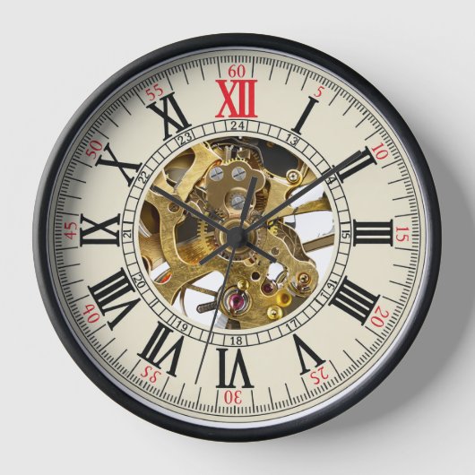 Vintage Pocket watch design wall clock 壁時計 (正面)