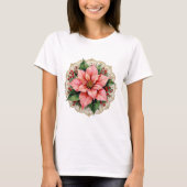Vintage Poinsettia Doily Tシャツ (正面)