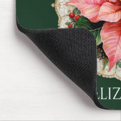 Vintage Poinsettia Floral マウスパッド (コーナー)