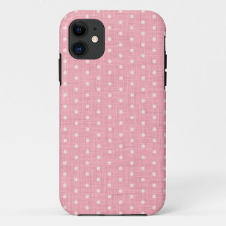 Vintage Polka dot fabric texture pattern iPhone 11 ケース