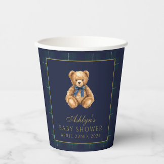 Vintage Polo Teddy Bear Baby Shower Paper Cups 紙コップ