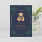 Vintage Polo Teddy Bear Birthday Party Invitation 招待状 (スタンド正面)