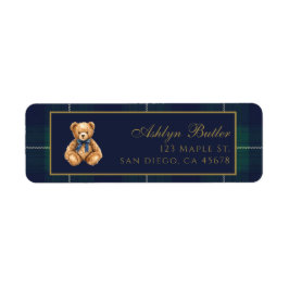 Vintage Polo Teddy Bear Return Address Label ラベル