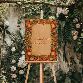 Vintage Pomegranate Art Nouveau Baby Shower 招待状