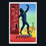 Vintage Pompeii Italian travel ポスター<br><div class="desc">Very high resolution, colorful travel poster for Pompeii in Italy. In English Pompeii stands for the partially buried Roman town-city near modern Naples in the Italian region of Campania, in the territory of the comune of Pompei. Along with Herculaneum, Pompeii was partially destroyed and buried under 4 to 6 m...</div>