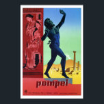 Vintage Pompeii Italian travel ポスター<br><div class="desc">Very high resolution, colorful travel poster for Pompeii in Italy. In English Pompeii stands for the partially buried Roman town-city near modern Naples in the Italian region of Campania, in the territory of the comune of Pompei. Along with Herculaneum, Pompeii was partially destroyed and buried under 4 to 6 m...</div>