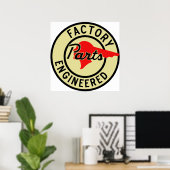 Vintage Pontiac Factory parts sign ポスター (ホームオフィス)