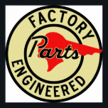 Vintage Pontiac Factory parts sign ポスター<br><div class="desc">Vintage Pontiac Factory parts sign poster</div>
