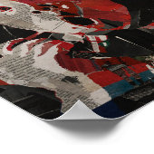 Vintage Pop Art Portrait baby call ポスター (角)