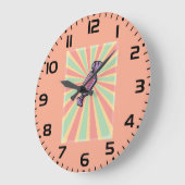 Vintage Pop Art Wrapped Candy ラージ壁時計 (傾斜)