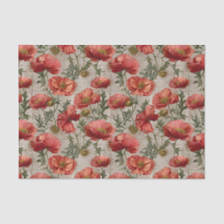 Vintage Poppies Decoupage 薄葉紙