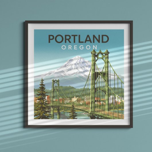 Vintage Portland Oregon ポスター