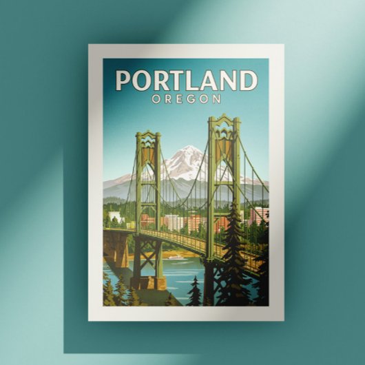Vintage Portland Oregon ポストカード