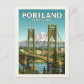 Vintage Portland Oregon ポストカード (正面)