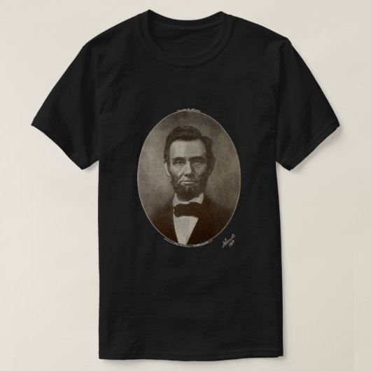 Vintage Portrait US Abeリンカーンのアメリカの大統領 Tシャツ (デザイン正面)