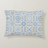 Vintage Portugal Azulejo traditional アクセントクッション (裏面)