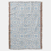 Vintage Portugal Azulejo traditional スローブランケット (正面縦)